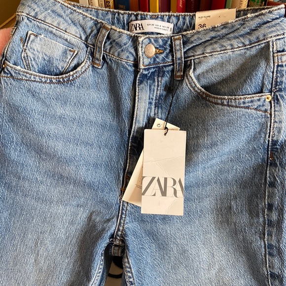 ZARA slim flare high rise full length jeans blogger insta favorite - Picture 6 of 7